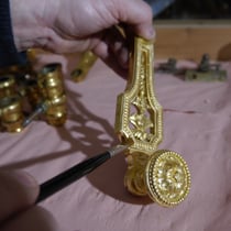 Dorure d'un mentonnet