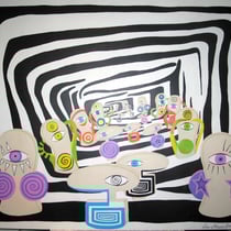 "Come on it`s such a joy" - Acryl auf MDF 110x120cm 2006