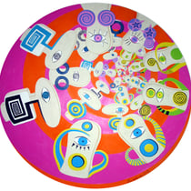 "Der innere Kreis" - Acryl auf MDF 96cm durchmesser 2006