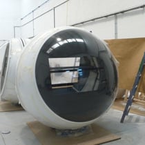 Cascasas esféricas para Pantallas de Video, para exposición