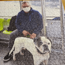 'Wartesaal mit Bulldogge' / 250-er / Clementoni (bitz Bubi zum Anfangen..)