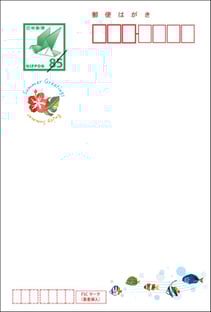 かもめ～るの代わり　ハイビスカスと熱帯魚