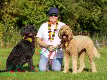 Kerstin mit Abby und Fiene
