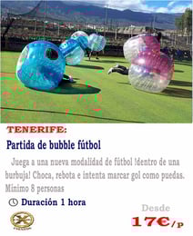 jugar al futbol burbuja en tenerife
