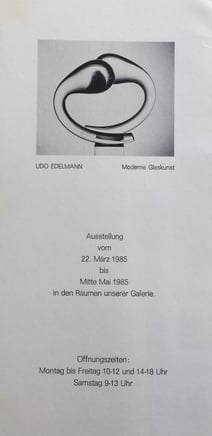 Einladung zur Ausstellung Udo Edelmann 1985