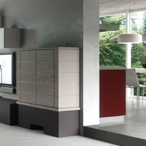 Herd Pertinger Ökoalpin 90 Kombiherd Durchheizklappe Kachelwand Nachheizwand Heizen Ofen