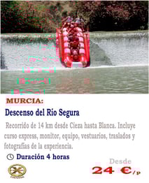 descenso en Rafting Murcia