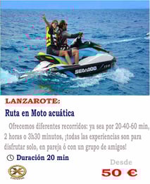 Ruta en moto acuática