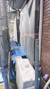 エアコン室外機養生2