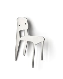 Stainless Steel Brooch of Vitra Chair Standard No. 4 designed by Jean Prouve