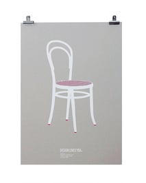 Silkscreen Print of Thonet Chair 14 designed by Gebruder Thonet