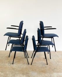 Vitra Eames Plastic Arm Chair DAR Yellow Seatshell and Black Metal Wire Eiffeltower Frame