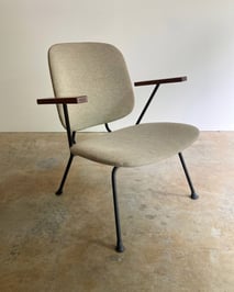 Vitra Eames Plastic Arm Chair DAR Yellow Seatshell and Black Metal Wire Eiffeltower Frame