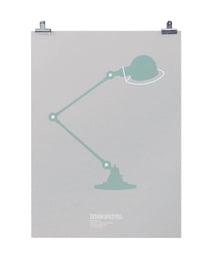 Silkscreen Print of Jielde Standard Lamp designed by Jean-Louis Domecq
