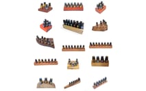 Kunstvolle Design Aufsteller/Holzaufsteller/Holzständer für ätherische Öle in 15 ml Fläschchen von Doterra und anderen aus eigener Manufaktur.