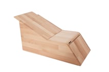 Simhasana Bench oder Heart Bench von yogawood. Die Simhasana Bank ist ein äußerst vielseitiges Hilfsmittel für verschiedenste Asanas, wie Simhasana, AMS, Rückstreckungen, Sitzhaltungen, Drehungen im Sitzen und mehr.  