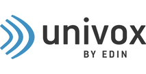 Logo von Univox by Edin dem schwedischen Hersteller von Höranlage Produkten
