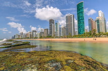 boa viagem, riff, strand, strandpromenade, sauberes wasser, recife, brasilien, natürliche schwimmbäder, strandleben, brasilien erleben, städtereisen