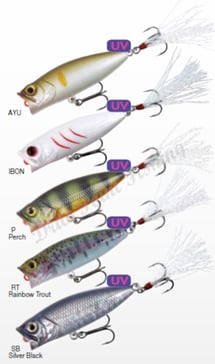 Stucki Fanatics Bubble 55mm Popper Floating Wobbler - Color-Chart / Family