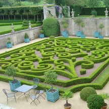 Chateau de Brecy , the parterre in the courtyard
