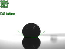 水銀 4.47μLの接触角画像