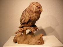 Eulenschnitzerei Eulenskulptur Paul Widmer