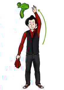 Voici comment lancer un tissu à jongler.