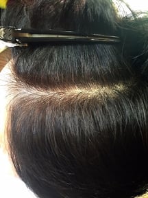 根元もしっかり染まります。