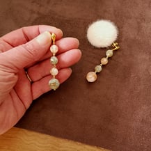 Clous d'oreille perles onyx