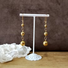 Boucles d'oreille perles d'or