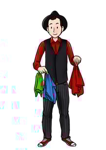 Jongler avec trois foulards.