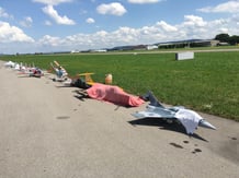 Einerkolonne zum Fliegen