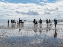 Wattwanderung auf Sylt im Nationalpark Wattenmeer im Sommer