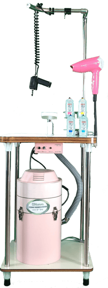 シミ抜き台RS222の写真。新設計で驚異のパワーアップ吸引力、従来モデルより50%UP。シンプルで機能性を追求した新デザイン