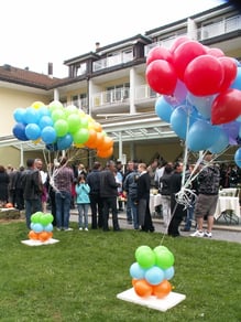 Farbige Ballondekoration