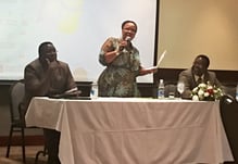 Die Ministerin in Aktion