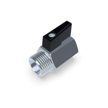 Mini ball valve G1/2" IT/AG (chrome-plated brass) (KH-12)