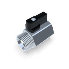 Mini ball valve G3/4" IT/AG (chrome-plated brass) (KH-34)