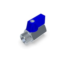 Mini ball valve G3/8" IT/AG (stainless steel) (KH-38-SS)