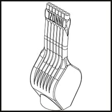 Grinding nozzle width 12mm (SL14-56-12-5-1.6-TI)
