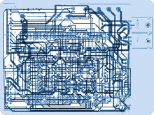 CAD Anzeige von mehrlagigem Platinenlayout