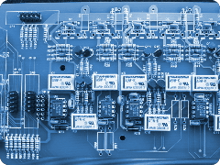 Elektronikplatine mit SMD und THT Bestückung