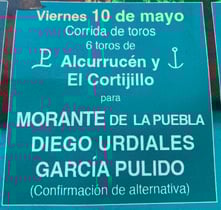 Toros d'Alcurrucen pour Morante de la Puebla, Diego Urdiales et Garcia Pulido