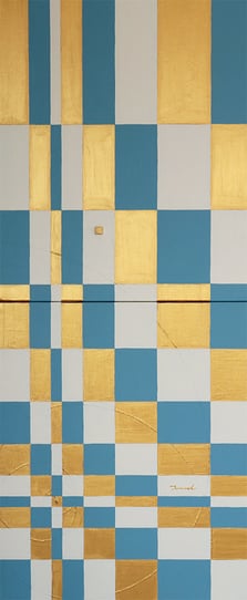 THREE ELEMENTS  4   380mm*910mm   F8*2   2022  acrylic on canvas, wood