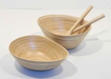 caneco-bambou / gamme transparence / vaisselle:bols, plats, saladiers 