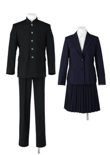 名西高校制服|男女冬服着用画像