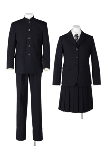 富岡東高校制服|男女冬服着用画像