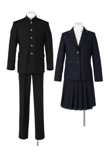 小松島西高校制服|男女冬服着用画像