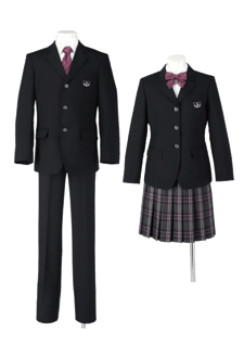 鳴門渦潮高校制服|男女冬服着用画像