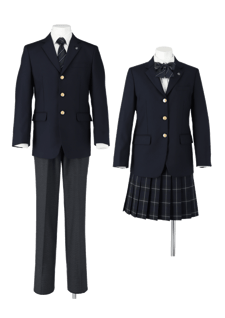 吉野川高校制服|男女冬服着用画像